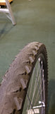 Used: 26" steel quick release front wheel. With tire